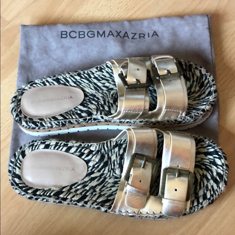 BCBG woven slides